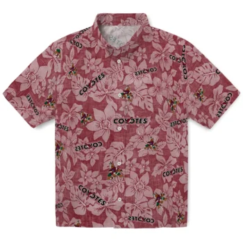 arizona coyotes hibiscus oasis red hawaiian shirts best selling