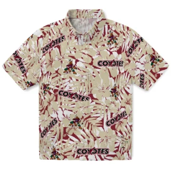 arizona coyotes hibiscus overlay hawaiian shirts best selling