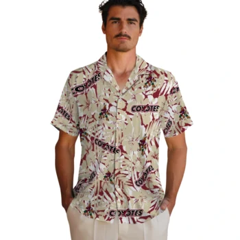 arizona coyotes hibiscus overlay hawaiian shirts fashion forward