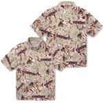 Arizona Coyotes Hawaiian Shirt – Hibiscus Overlay