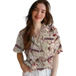 Arizona Coyotes Hawaiian Shirt – Hibiscus Overlay