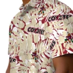 Arizona Coyotes Hawaiian Shirt – Hibiscus Overlay