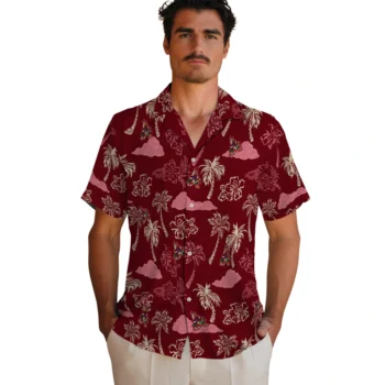 arizona coyotes palm and clouds red hawaiian shirts fashion forward