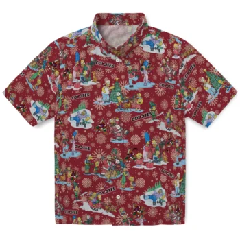 arizona coyotes simpsons christmas red hawaiian shirts best selling