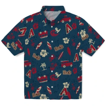 arizona diamondbacks beach vibe navy hawaiian shirts best selling