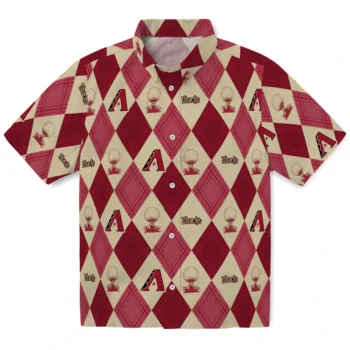 arizona diamondbacks balloon plaid red hawaiian shirts best selling
