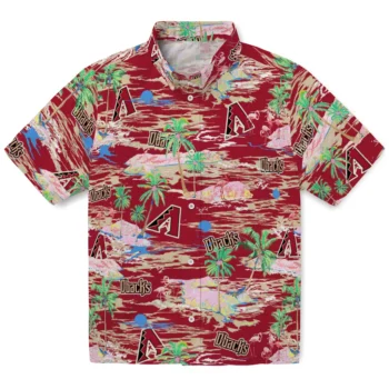 arizona diamondbacks flamingo retreat red hawaiian shirts best selling