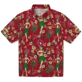 arizona diamondbacks hawaiian girls design red hawaiian shirts best selling