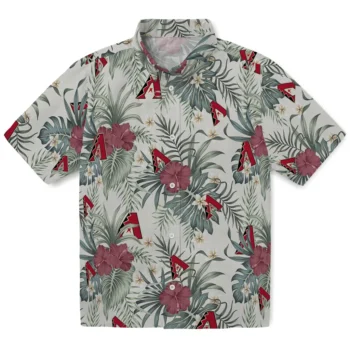 arizona diamondbacks hibiscus designs beige hawaiian shirts best selling