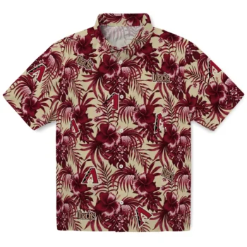 arizona diamondbacks hibiscus exotic red hawaiian shirts best selling