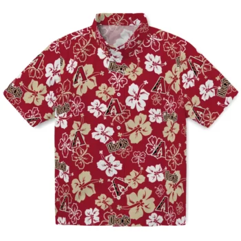 arizona diamondbacks hibiscus bloom red hawaiian shirts best selling