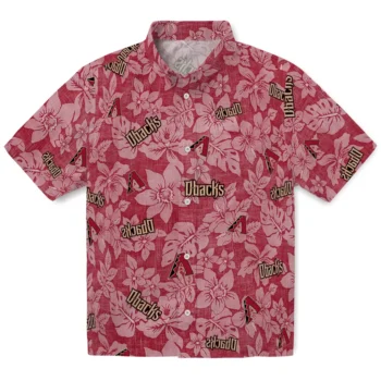 arizona diamondbacks hibiscus oasis red hawaiian shirts best selling