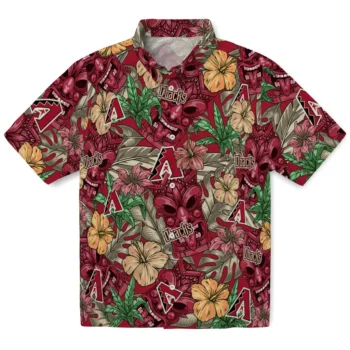 arizona diamondbacks tiki jungle red hawaiian shirts best selling