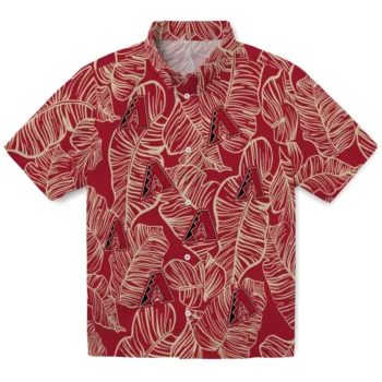 arizona diamondbacks leaf outline red hawaiian shirts best selling