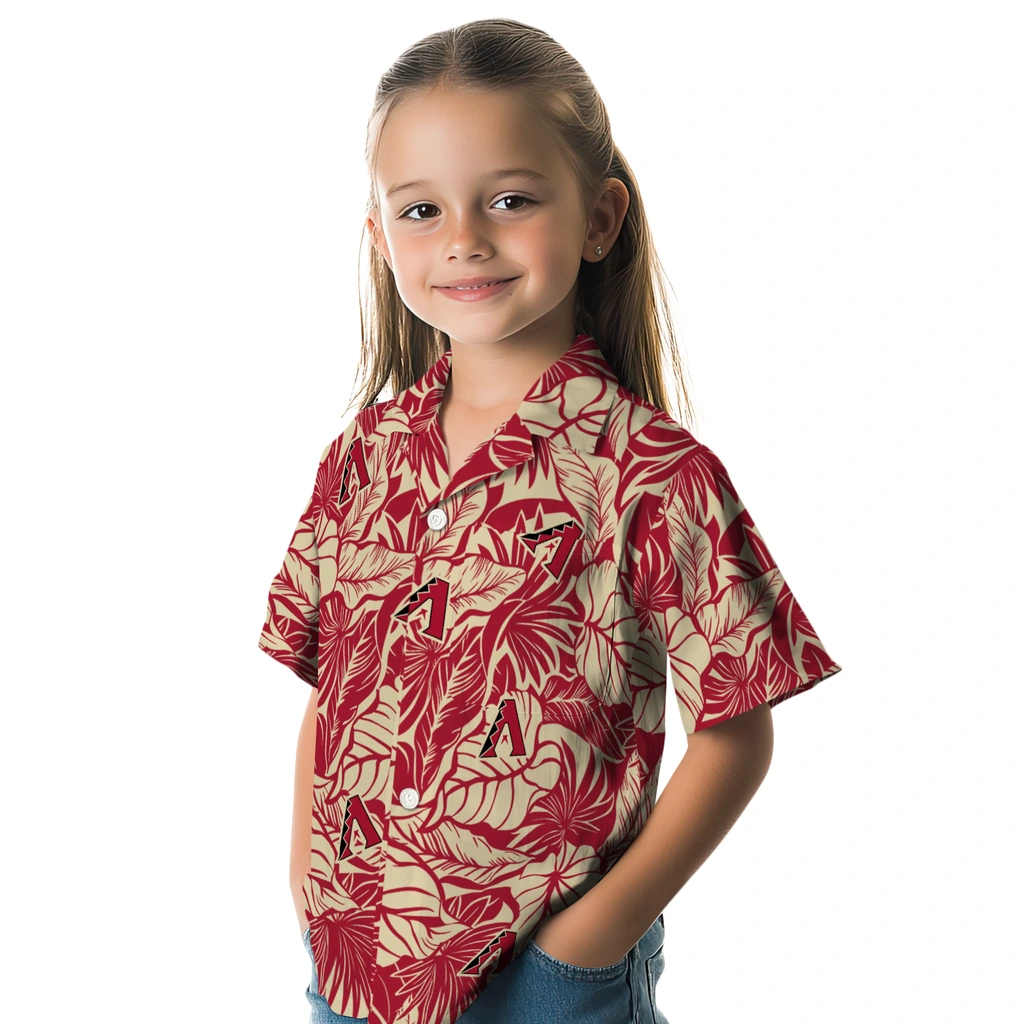 Arizona Diamondbacks Hawaiian Shirt - Monstera Layer arizona diamondbacks monstera layer red hawaiian shirts premium grade