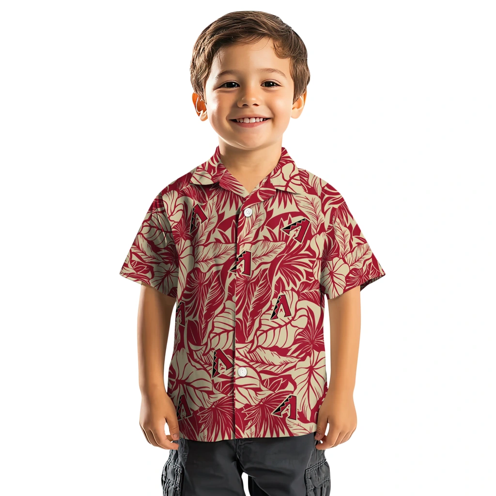 Arizona Diamondbacks Hawaiian Shirt - Monstera Layer arizona diamondbacks monstera layer red hawaiian shirts top rated