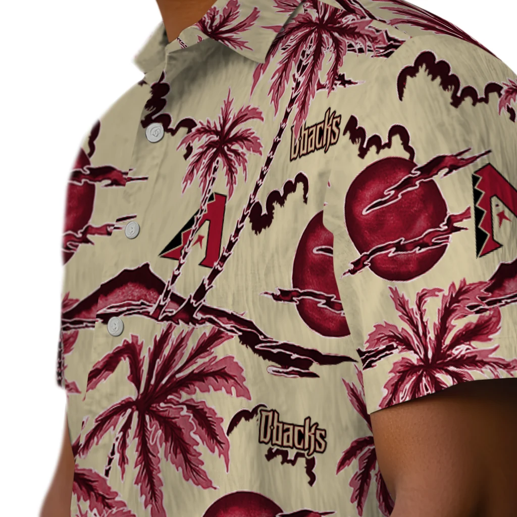 Arizona Diamondbacks Hawaiian Shirt - Palm Sunset arizona diamondbacks palm sunset hawaiian shirts trendy
