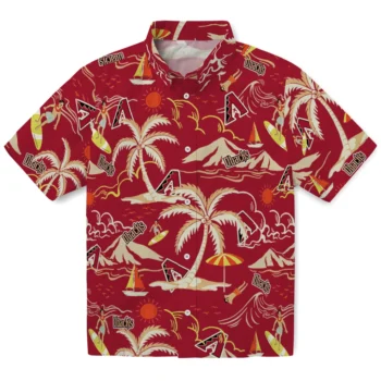 arizona diamondbacks palm tree island red hawaiian shirts best selling