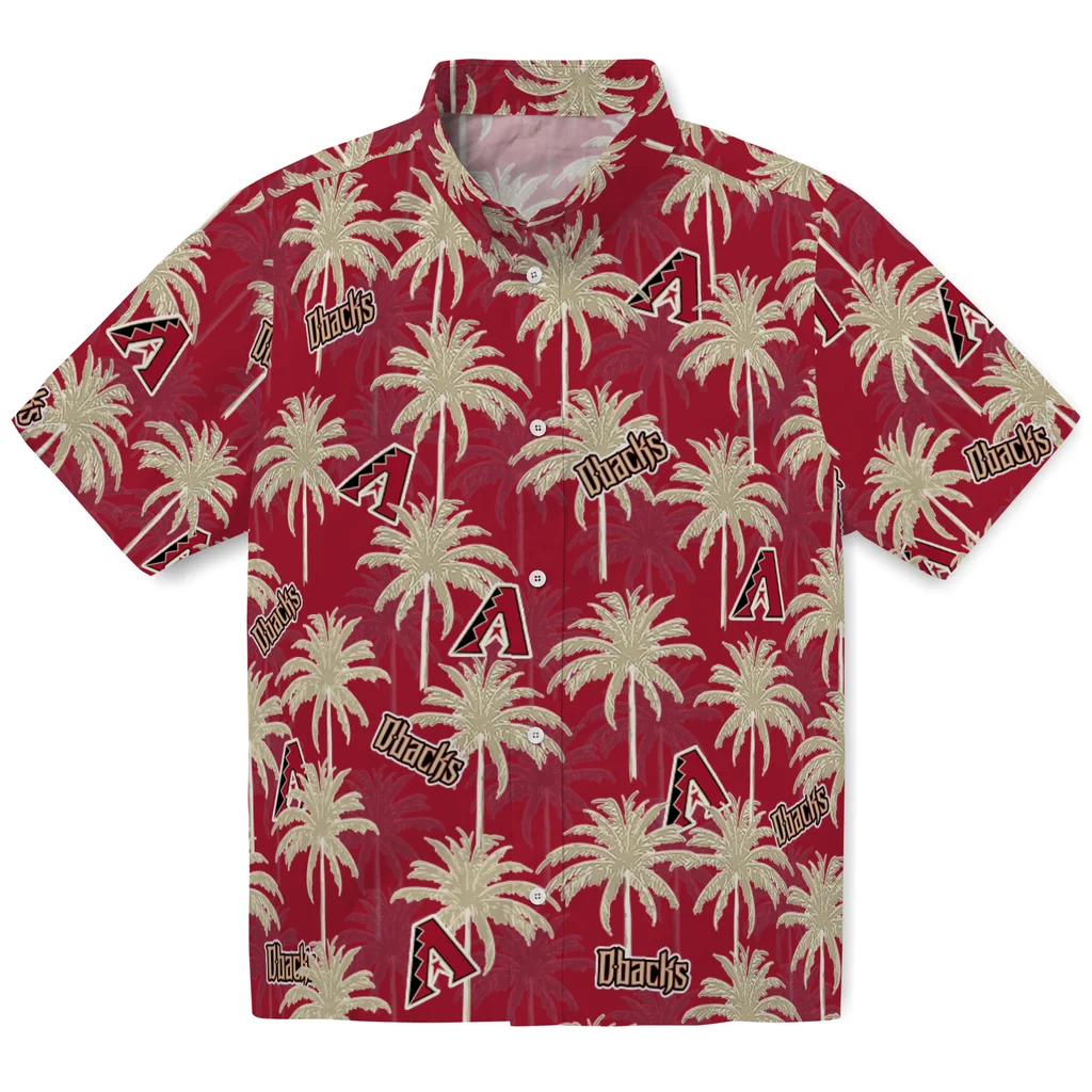 Arizona Diamondbacks Hawaiian Shirt - Palm Tree Motif arizona diamondbacks palm grove red hawaiian shirts best selling