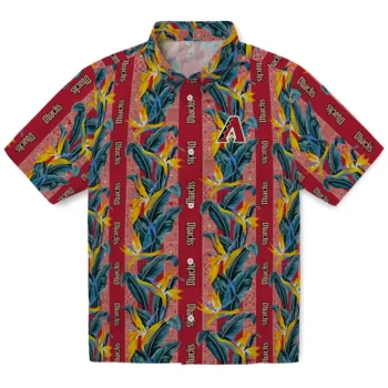 arizona diamondbacks paradise vines red hawaiian shirts best selling