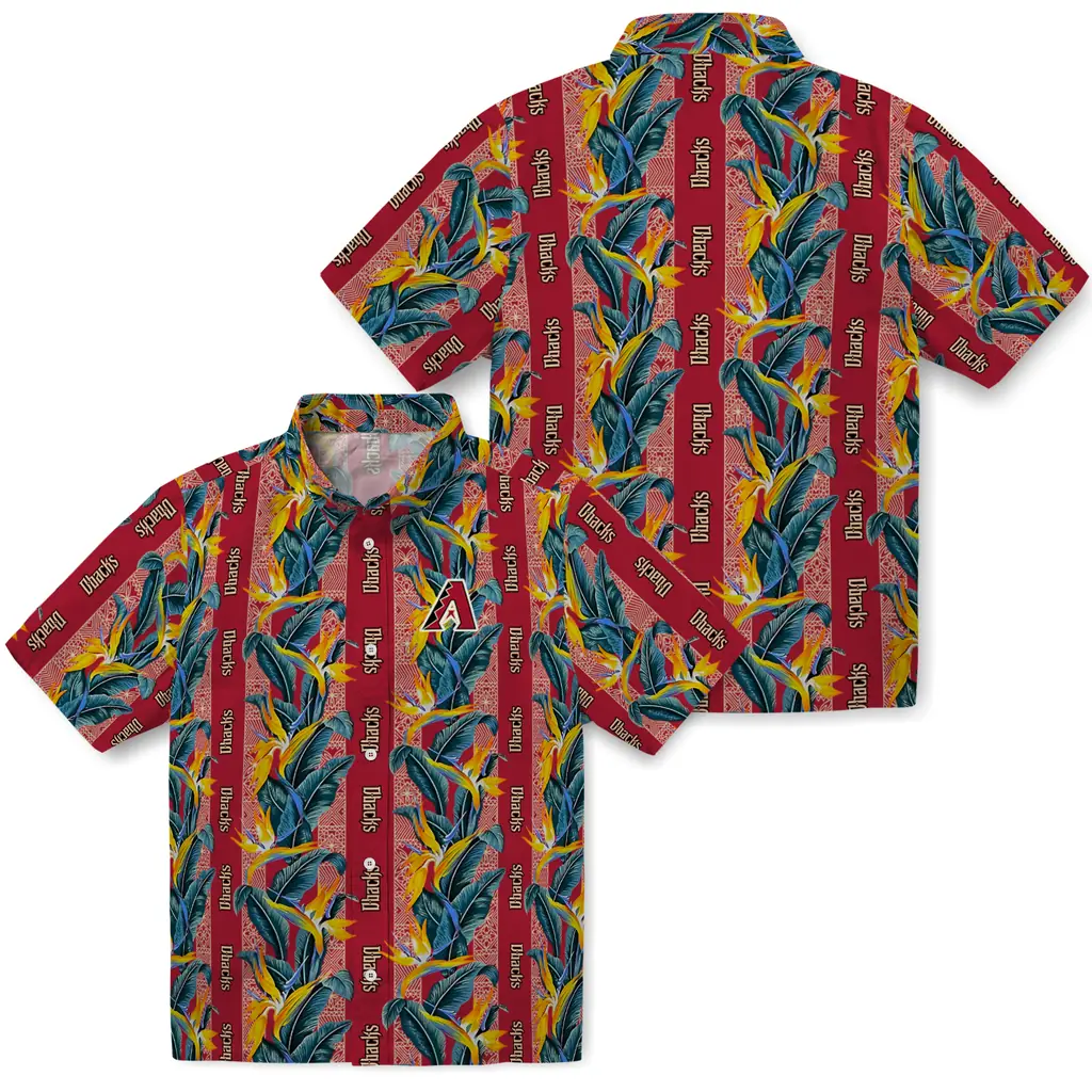 Arizona Diamondbacks Hawaiian Shirt - Paradise Vines arizona diamondbacks paradise vines red hawaiian shirts high quality