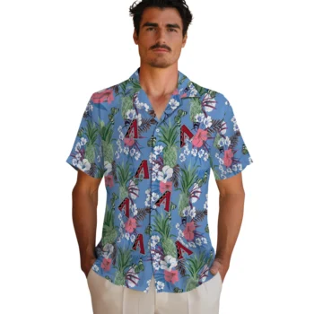 arizona diamondbacks pineapple bouquet best sky blue hawaiian shirts fashion forward