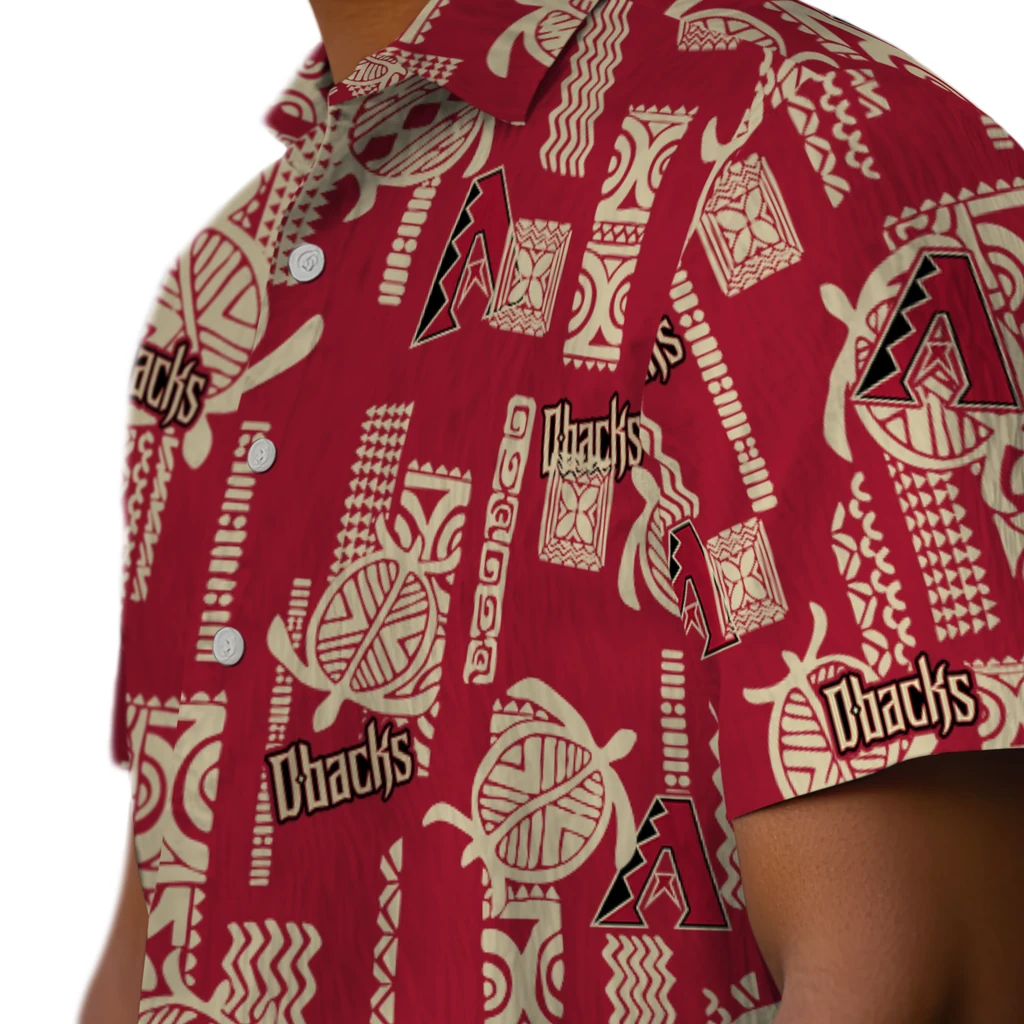 Arizona Diamondbacks Hawaiian Shirt - Turtle Lines arizona diamondbacks turtle lines red hawaiian shirts trendy