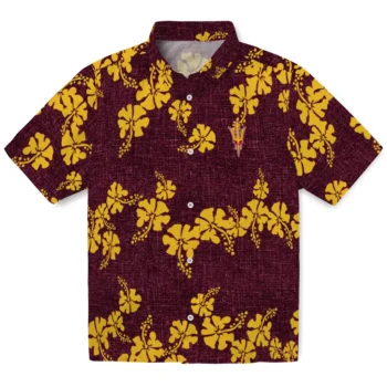 arizona state sun devils hibiscus petals maroon hawaiian shirts best selling