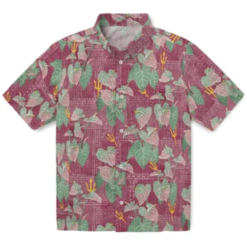 arizona state sun devils anthurium overlay maroon hawaiian shirts best selling