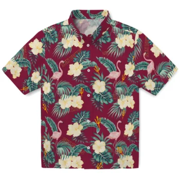 arizona state sun devils flamingo palms maroon hawaiian shirts best selling