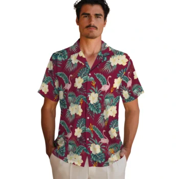 arizona state sun devils flamingo palms maroon hawaiian shirts fashion forward
