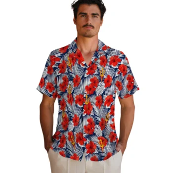 arizona state sun devils hibiscus fiesta red royal blue hawaiian shirts fashion forward
