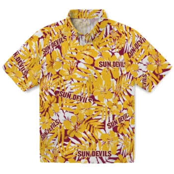 arizona state sun devils hibiscus overlay hawaiian shirts best selling
