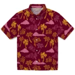 Arizona State Sun Devils Hawaiian Shirt – Palm And Clouds