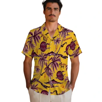 arizona state sun devils palm sunset hawaiian shirts fashion forward