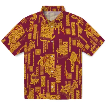 arizona state sun devils turtle lines maroon hawaiian shirts best selling