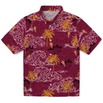 arizona state sun devils wave palm maroon hawaiian shirts best selling