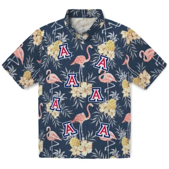 arizona wildcats flamingo hibiscus navy hawaiian shirts best selling