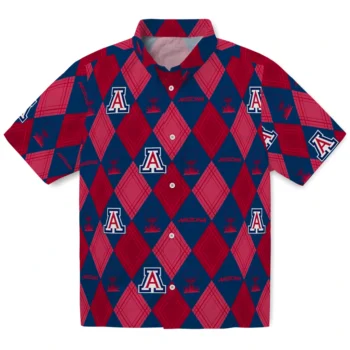 arizona wildcats balloon plaid red hawaiian shirts best selling