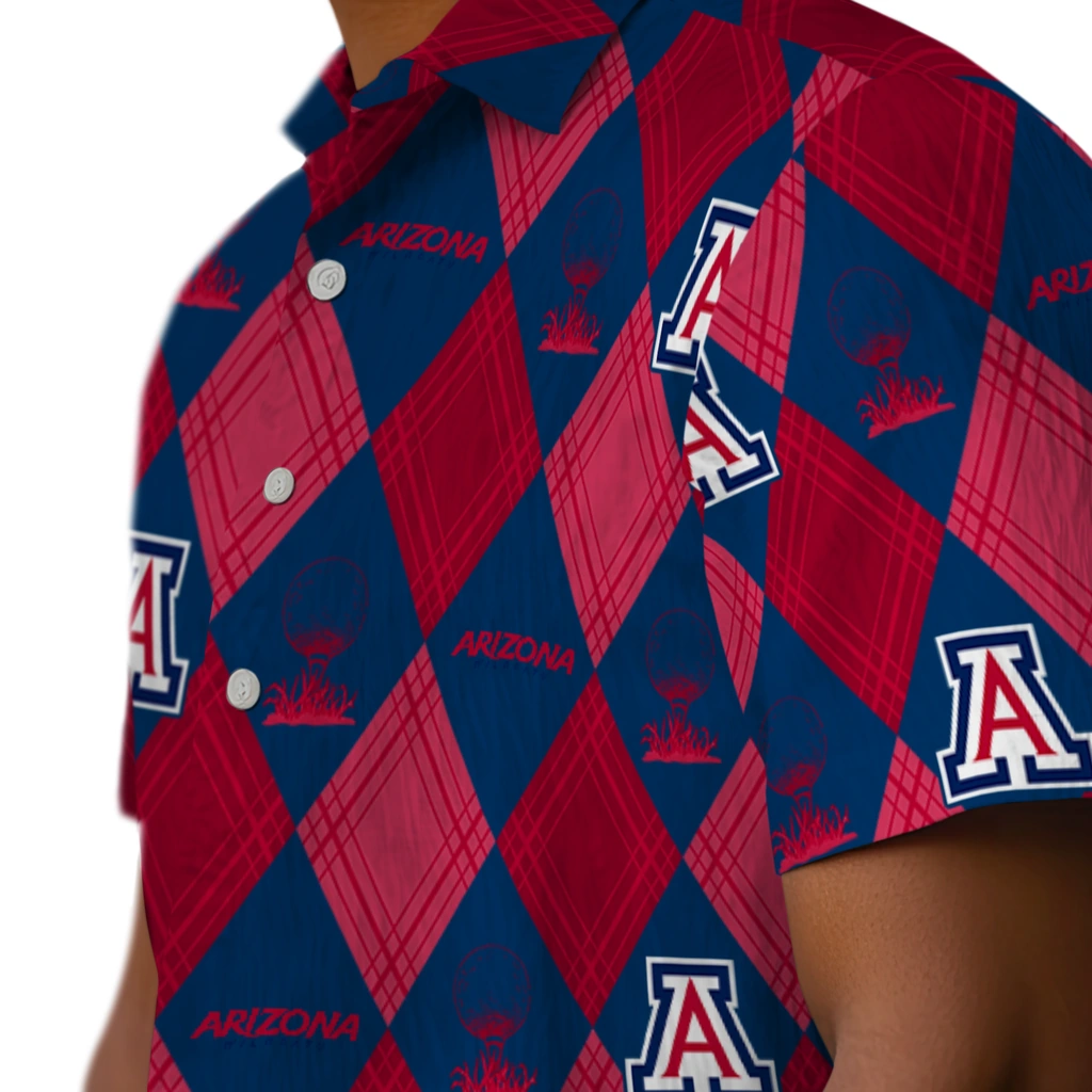 Arizona Wildcats Hawaiian Shirt - Golfing Plaid arizona wildcats balloon plaid red hawaiian shirts trendy