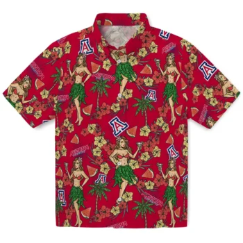 arizona wildcats hawaiian girls design red hawaiian shirts best selling