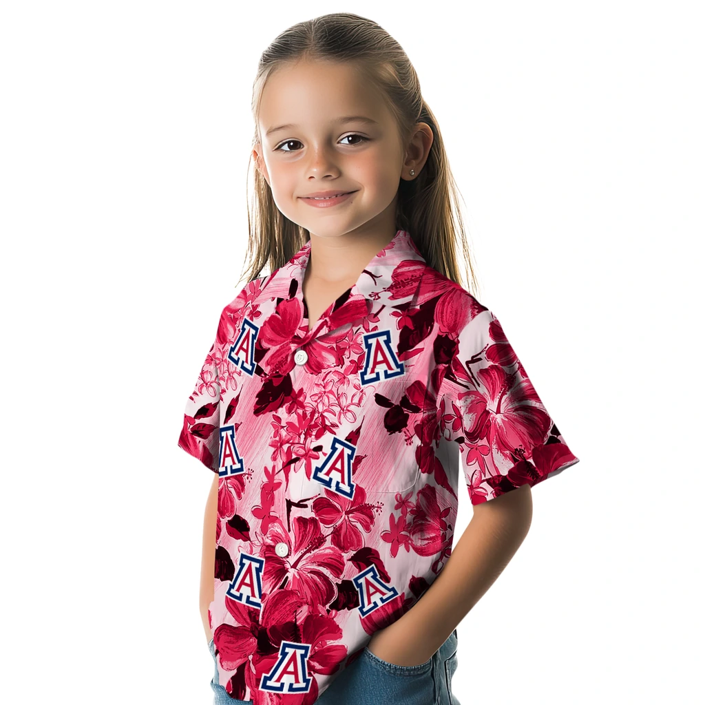 Arizona Wildcats Hawaiian Shirt - Hibiscus Arrangement arizona wildcats hibiscus arrangement red hawaiian shirts premium grade