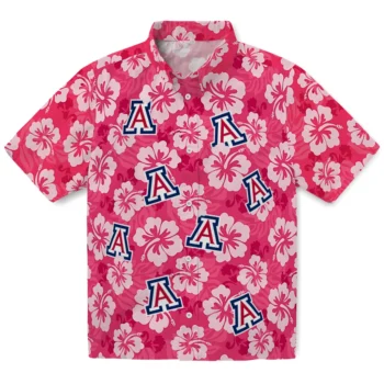 arizona wildcats hibiscus cluster red hawaiian shirts best selling