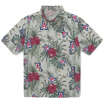 arizona wildcats hibiscus designs beige hawaiian shirts best selling