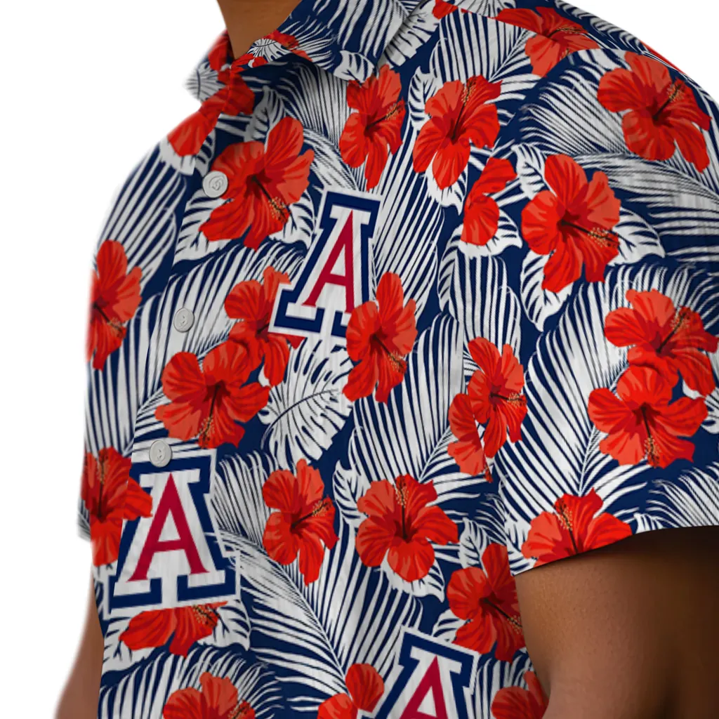 Arizona Wildcats Hawaiian Shirt - Hibiscus Fiesta arizona wildcats hibiscus fiesta red royal blue hawaiian shirts trendy