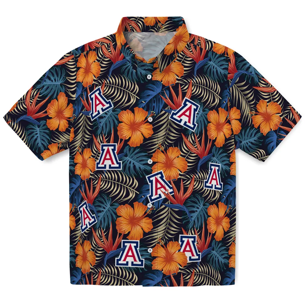 Arizona Wildcats Hawaiian Shirt - Hibiscus Foliage arizona wildcats hibiscus foliage hawaiian shirts best selling
