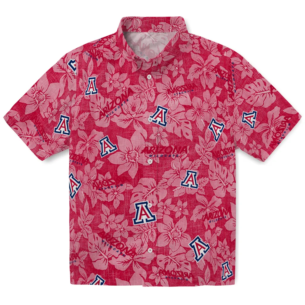 Arizona Wildcats Hawaiian Shirt - Hibiscus Oasis arizona wildcats hibiscus oasis red hawaiian shirts best selling