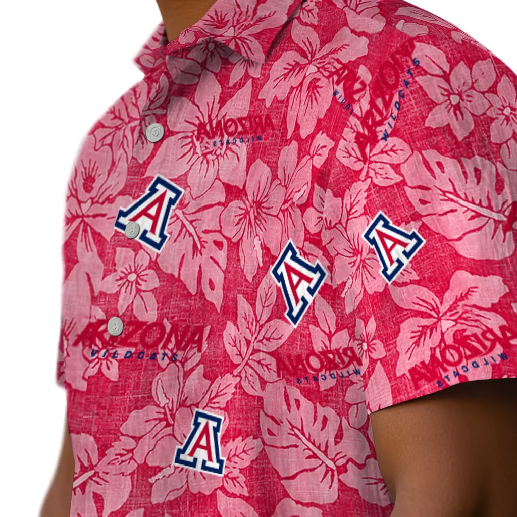 Arizona Wildcats Hawaiian Shirt - Hibiscus Oasis arizona wildcats hibiscus oasis red hawaiian shirts trendy