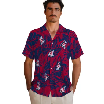 arizona wildcats monstera layer red hawaiian shirts fashion forward