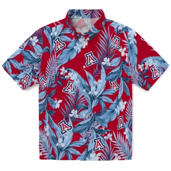 arizona wildcats palm leaves red hawaiian shirts best selling
